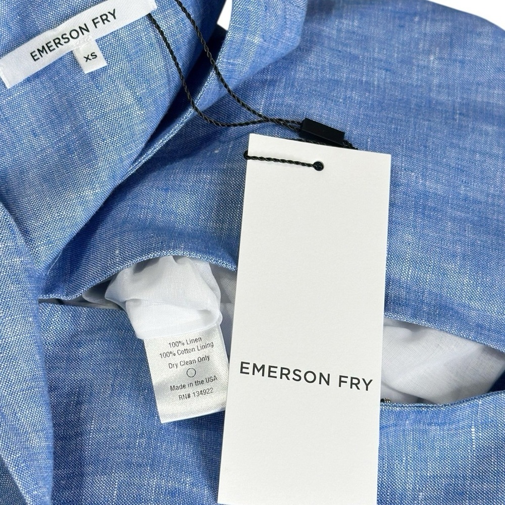 EMERSON FRY A-Line Mod Top, Chambray Linen, XS - Picture 13 of 13